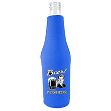 Load image into Gallery viewer, Beer! It's Your Friend! Beer Bottle Coolie With Opener