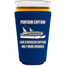 Load image into Gallery viewer, Pontoon Captain Neoprene Pint Glass Coolie