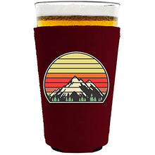 Load image into Gallery viewer, Retro Mountains Pint Glass Coolie
