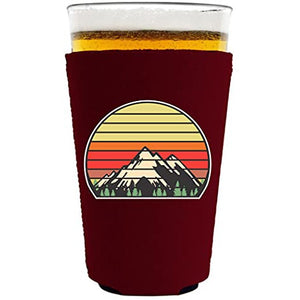 Retro Mountains Pint Glass Coolie