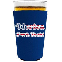 Load image into Gallery viewer, pint glass koozie with merica design
