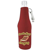 Load image into Gallery viewer, Smoke Meat Everyday Beer Bottle Coolie With Opener