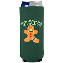 Load image into Gallery viewer, Oh Snap! Gingerbread Man Slim 12 oz Can Coolie