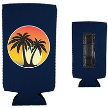 Load image into Gallery viewer, Palm Tree Sunset Magnetic Slim Can Coolie