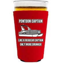 Load image into Gallery viewer, Pontoon Captain Neoprene Pint Glass Coolie