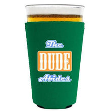 Load image into Gallery viewer, The Dude Abides Pint Glass Coolie