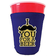 Load image into Gallery viewer, I Mustache You For A Beer Party Cup Coolie