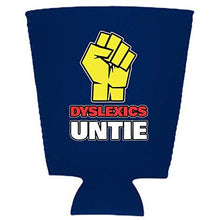 Load image into Gallery viewer, Dyslexics Untie Pint Glass Coolie