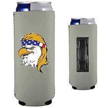 Load image into Gallery viewer, Bald Eagle Mullet Magnetic Slim Can Coolie