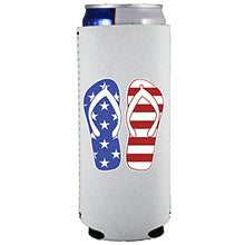 Load image into Gallery viewer, Stars and Stripes Flip Flop Slim Can Coolie