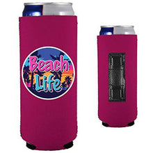 Load image into Gallery viewer, Beach Life Magnetic Slim Can Coolie
