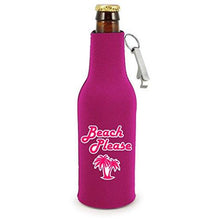 Load image into Gallery viewer, Beach Please Beer Bottle Coolie With Opener