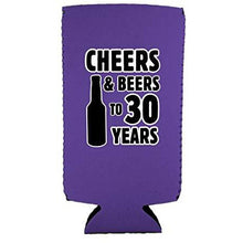 Load image into Gallery viewer, Cheers & Beers to 30 Years Slim Can Coolie