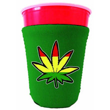 Load image into Gallery viewer, Rasta Leaf Party Cup Coolie
