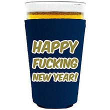 Load image into Gallery viewer, Merry Fucking Christmas and Happy Fucking New Years Pint Glass Koozie Set
