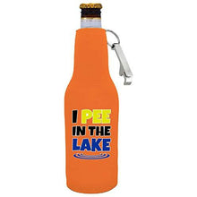 Load image into Gallery viewer, I Pee In The Lake Beer Bottle Coolie with Opener Attached