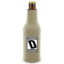 Load image into Gallery viewer, Rated D for Drunk Beer Bottle Coolie With Opener