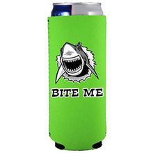 Load image into Gallery viewer, Bite Me Shark 12 oz Can Coolie