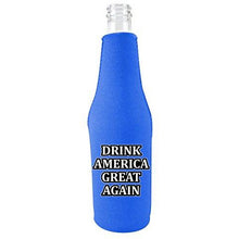 Load image into Gallery viewer, Drink America Great Again Zipper Beer Bottle Coolie