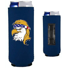 Load image into Gallery viewer, Bald Eagle Mullet Magnetic Slim Can Coolie