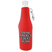 Load image into Gallery viewer, Drink America Great Again Zipper Beer Bottle Coolie