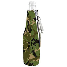 Load image into Gallery viewer, Weekend Forecast Drinking with a chance of Camping Beer Bottle Coolie With Opener