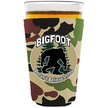 Load image into Gallery viewer, Bigfoot Doesn't Believe In You Pint Glass Coolie