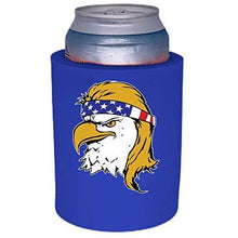 Load image into Gallery viewer, Bald Eagle Mullet Thick Foam "Old School" Can Coolie