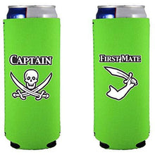 Load image into Gallery viewer, Captain and First Mate Slim 12 oz Can Coolie Set