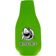 Load image into Gallery viewer, Bite Me Shark Beer Bottle Coolie