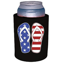 Load image into Gallery viewer, Stars and Stripes Flip Flop Thick Foam"Old School" Can Coolie