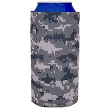 Load image into Gallery viewer, 16 oz can koozie with digital camo all over print design