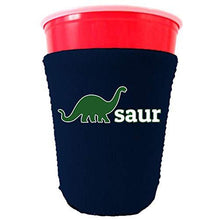 Load image into Gallery viewer, party cup koozie with dinosaur design