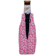 Load image into Gallery viewer, Hibiscus Pattern Beer Bottle Coolie