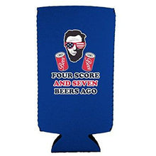 Load image into Gallery viewer, Four Score and Seven Beers Ago 12 oz. Slim Can Coolie