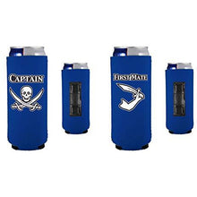 Load image into Gallery viewer, Captain and First Mate Slim Magnetic Can Coolie Set