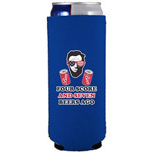 Load image into Gallery viewer, Four Score and Seven Beers Ago 12 oz. Slim Can Coolie