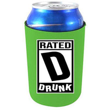 Load image into Gallery viewer, Rated D for Drunk Neoprene Can Coolie