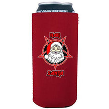 Load image into Gallery viewer, 16 oz can koozie with hail santa design