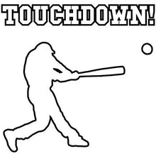 Load image into Gallery viewer, vinyl sticker with touchdown design