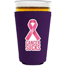 Load image into Gallery viewer, Cancer Sucks Neoprene Pint Glass Coolie