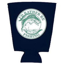 Load image into Gallery viewer, I'd Rather Be Fishing Neoprene Collapsible Pint Glass Coolie