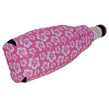 Load image into Gallery viewer, Hibiscus Pattern zipper beer bottle koozie design