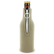 Load image into Gallery viewer, Weekend Forecast Drinking with a chance of Camping Beer Bottle Coolie With Opener
