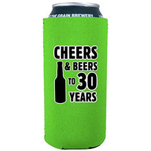 Load image into Gallery viewer, Cheers & Beers to 30 Years 16 oz Can Coolie