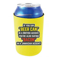 Load image into Gallery viewer, Beer Can Bacon Accents Can Coolie