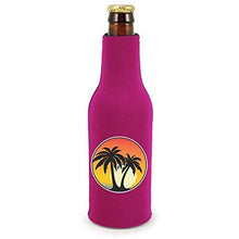 Load image into Gallery viewer, Palm Tree Sunset Bottle Coolie With Opener