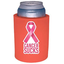 Load image into Gallery viewer, Cancer Sucks Thick Foam "Old School" Can Coolie