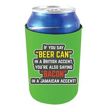 Load image into Gallery viewer, Beer Can Bacon Accents Can Coolie