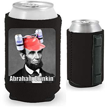 Abraham Drinkin' Magnetic Can Coolie